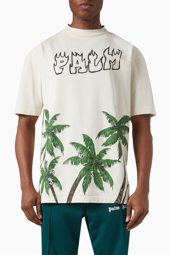 

Skull Vintage T-shirt in Cotton Jersey, White
