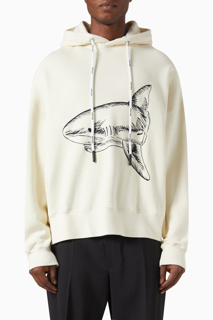 

Split Shark Hoodie in Fleece, Neutral