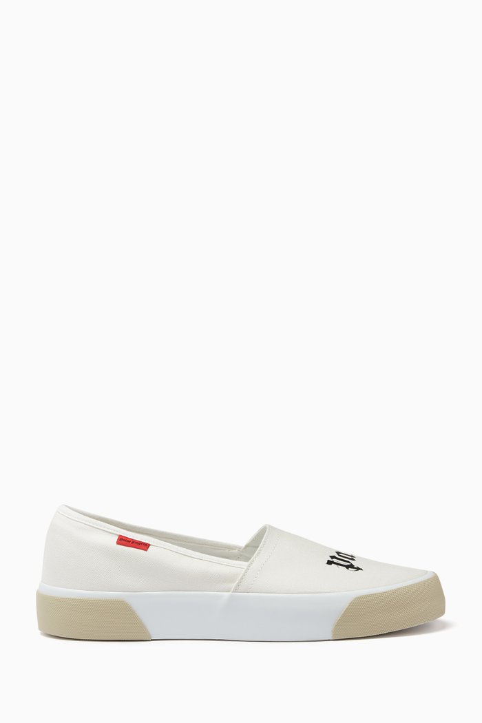 Logo Slip-on Shoes in Canvas, Neutral