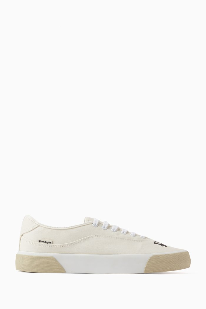 

Logo Sneakers in Cotton Canvas, Neutral