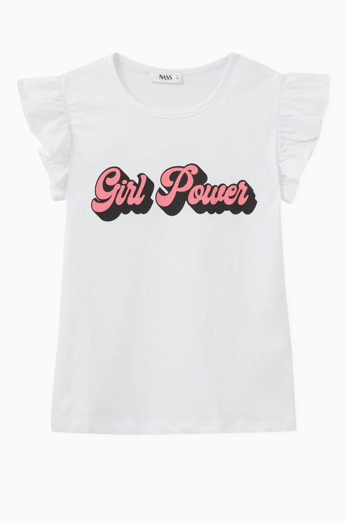 

Girl Power T-shirt in Cotton, White