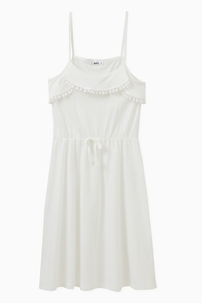 

Tassel Dress in Cotton, Neutral