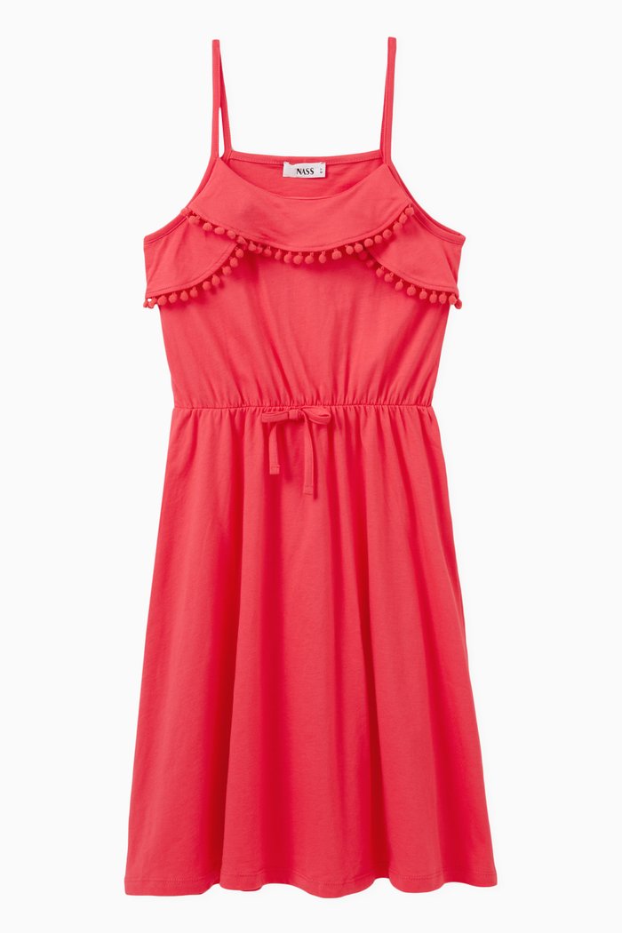 

Tassel Dress in Cotton, Orange