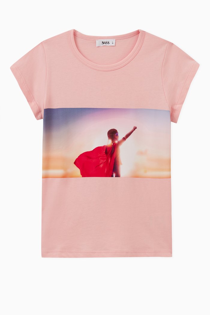 

Graphic T-shirt in Cotton, Pink