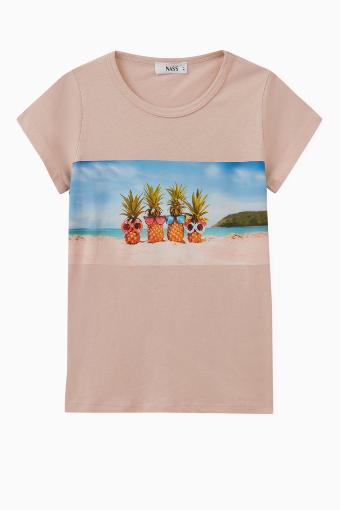 

Graphic T-shirt in Cotton, Neutral