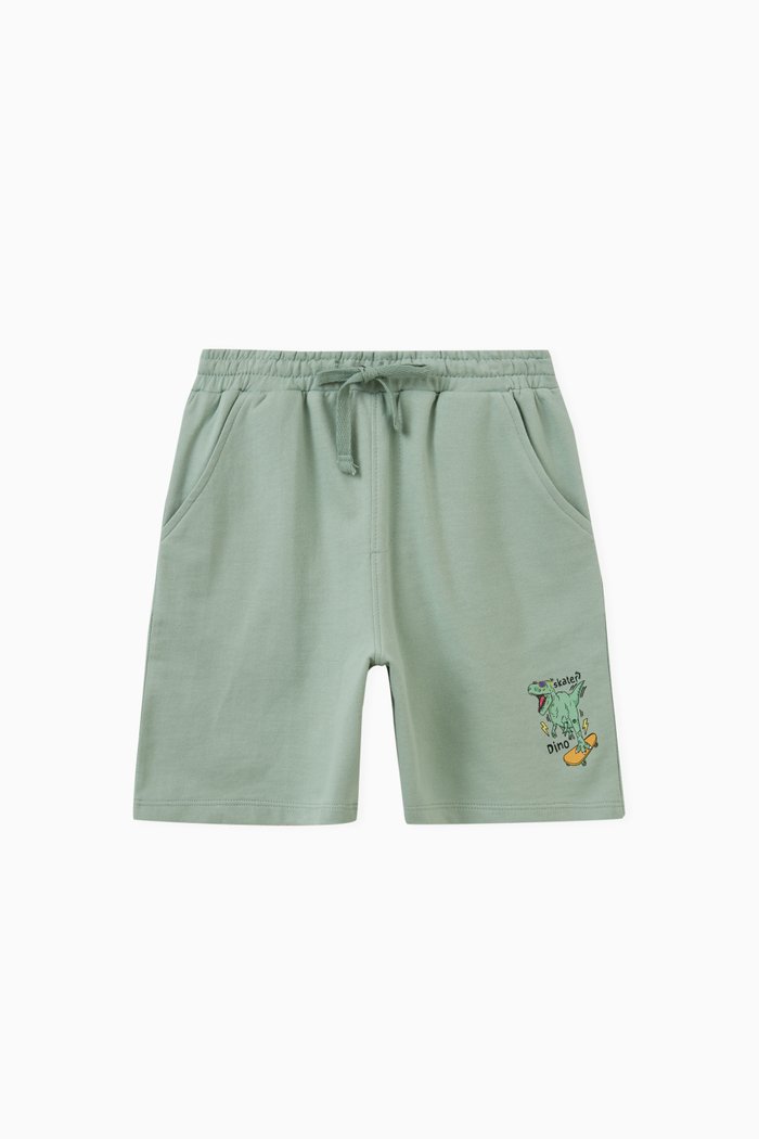 

Dinosaur Shorts in Cotton, Green