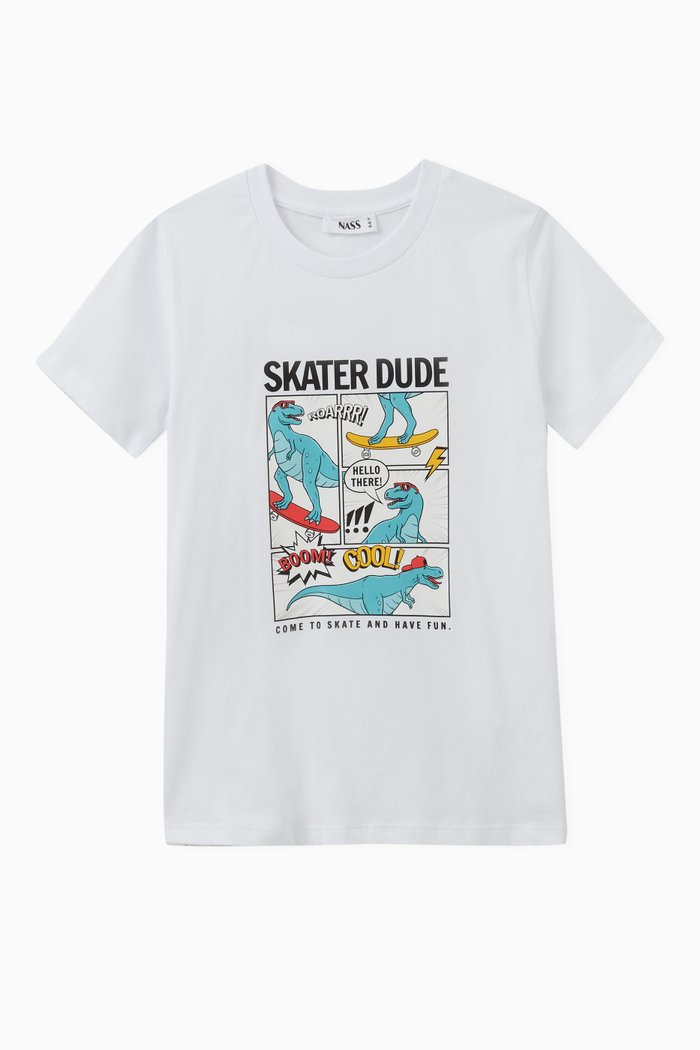 

Dinosaur T-shirt in Cotton, White