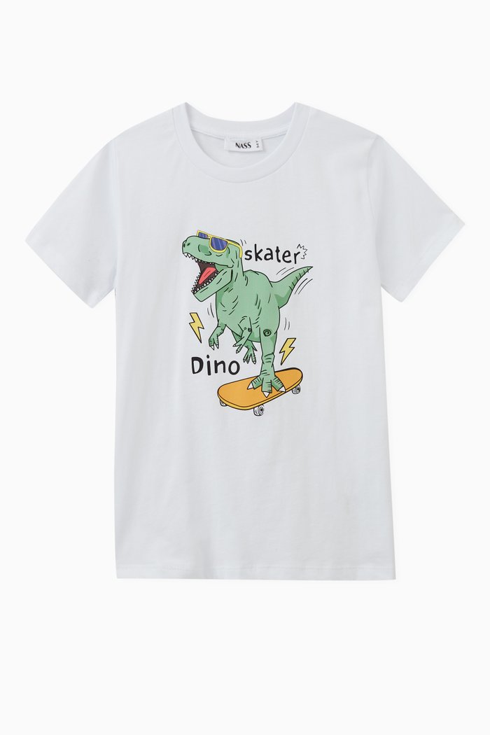 

Dinosaur T-shirt in Cotton, White