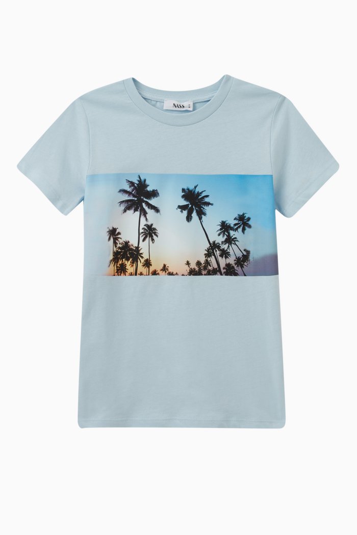 

Graphic T-shirt in Cotton, Blue