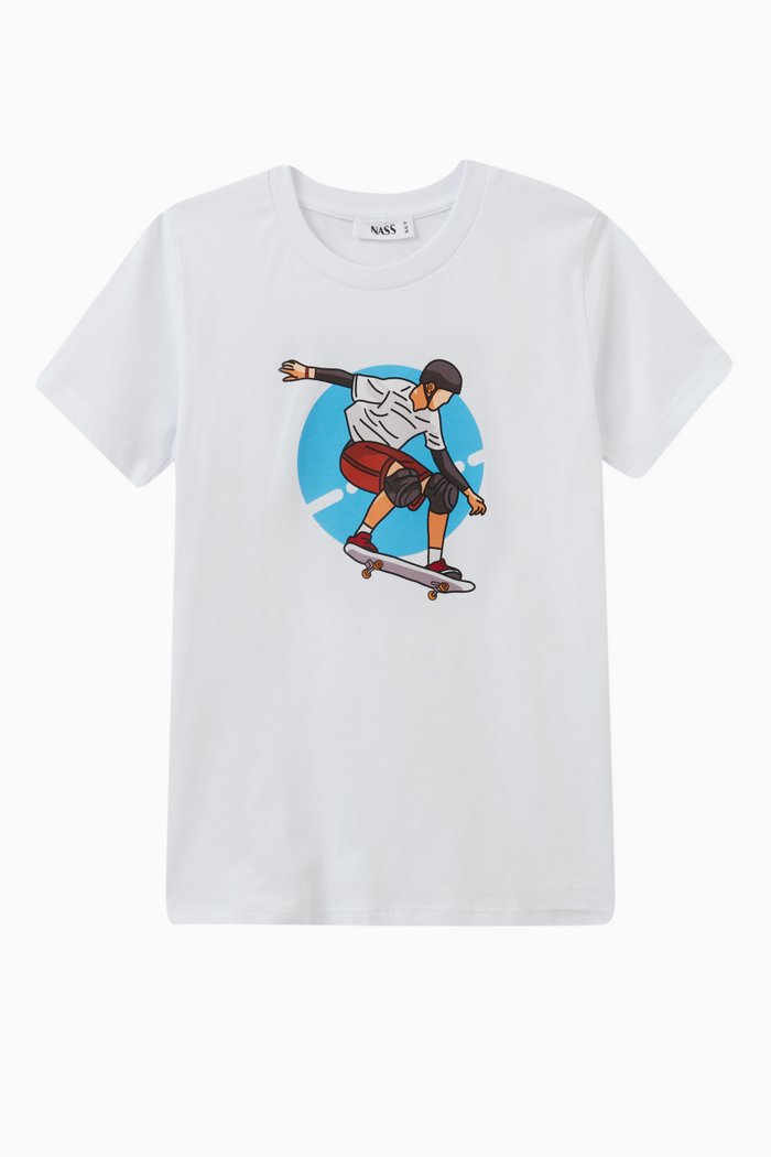 

Graphic T-shirt in Cotton, White