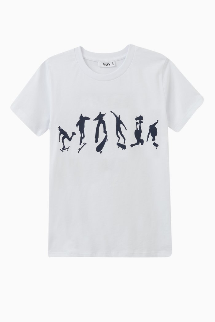 

Skater T-shirt in Cotton, White