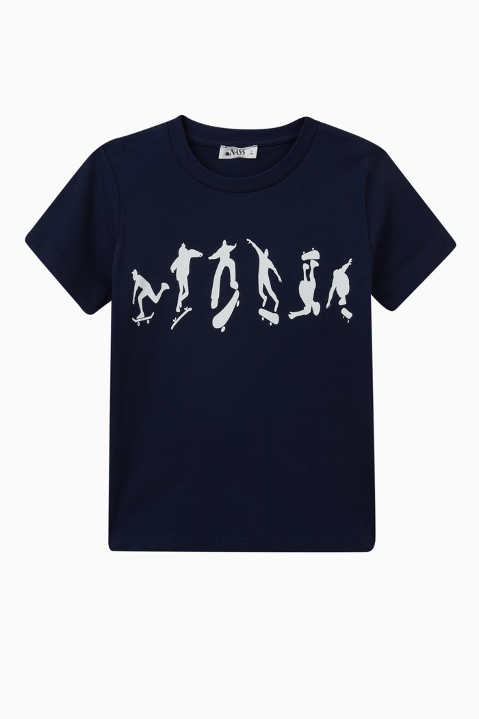 

Skater T-shirt in Cotton, Blue