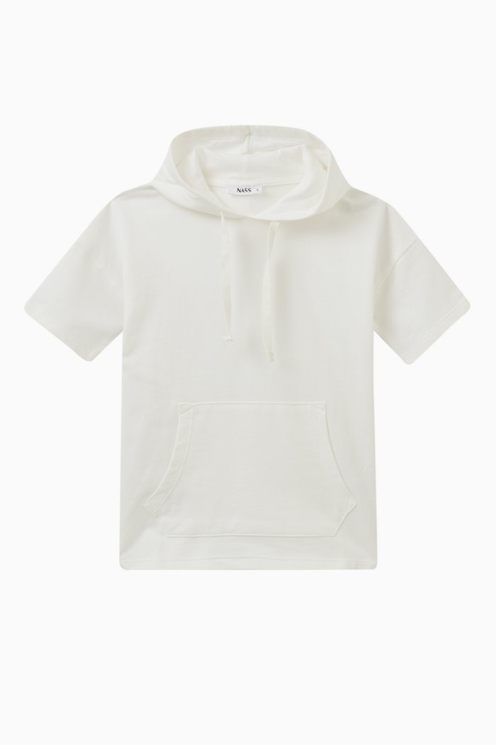 

Drawstring Hooded Sweatshirt in Cotton, Neutral