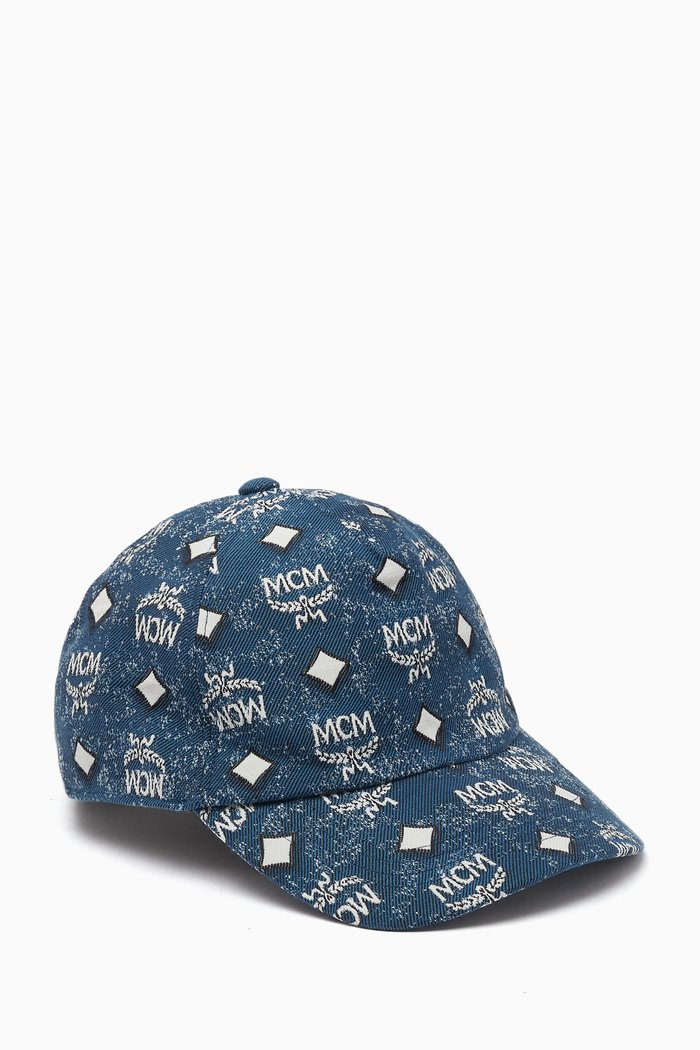 

Classic Cap in Vintage Jacquard Monogram, Blue