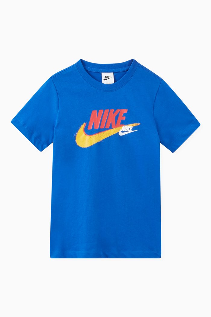 

Logo-print T-shirt in Cotton, Blue