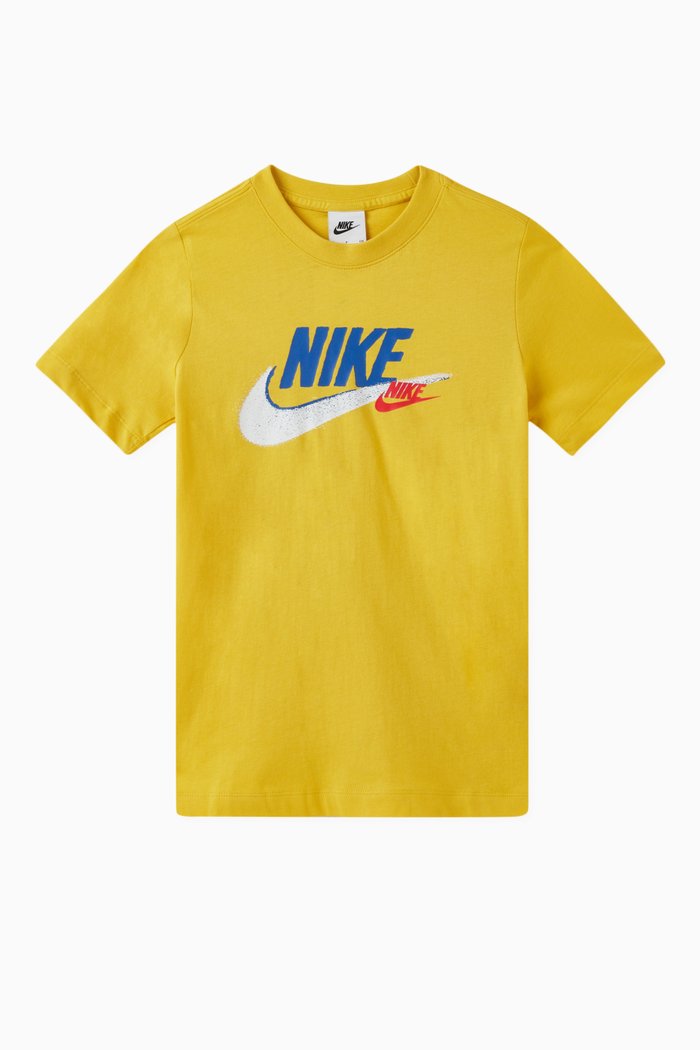 

Logo Print T-shirt in Cotton, Yellow