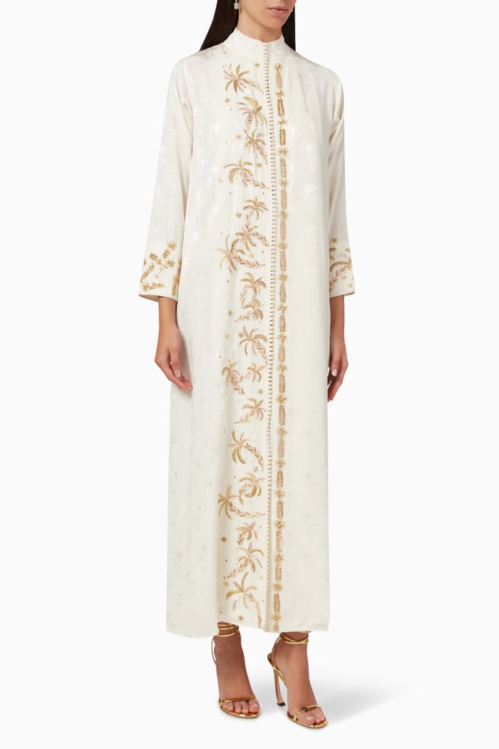 

Morroccan Embroidered Maxi Dress, White