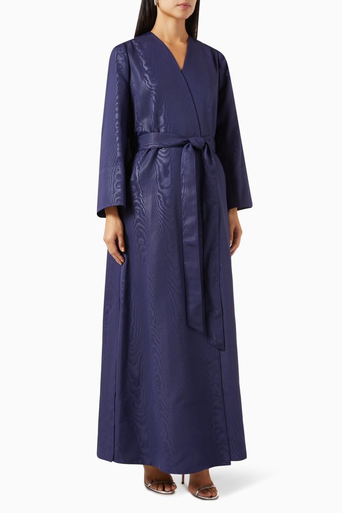 

Belted Abaya in French Murray, Blue