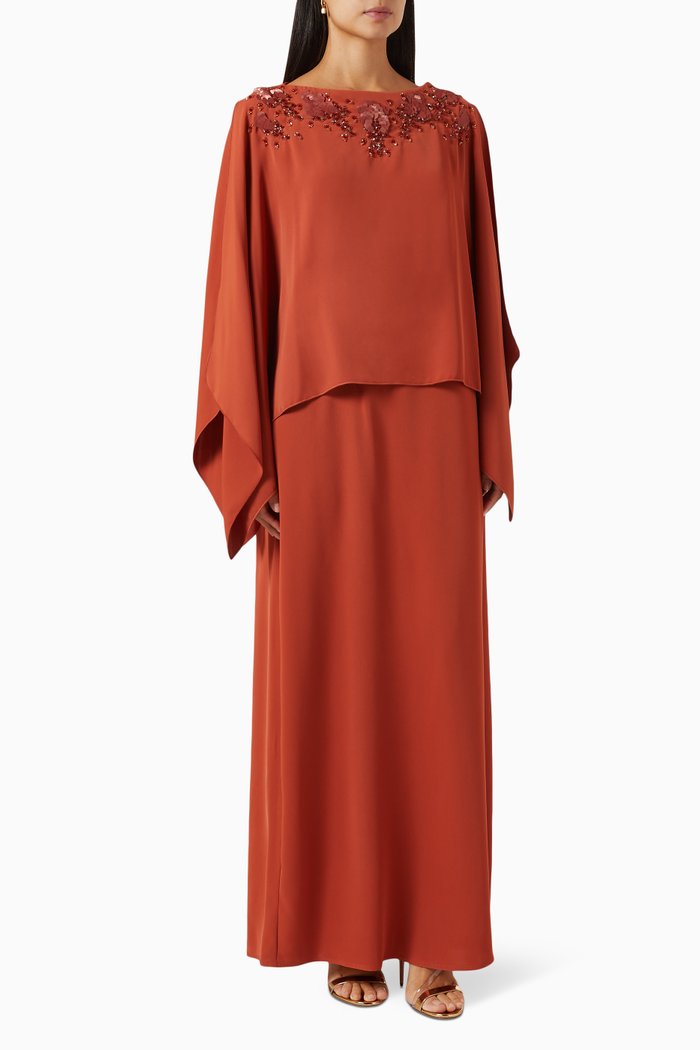 

Embellished Kaftan, Brown