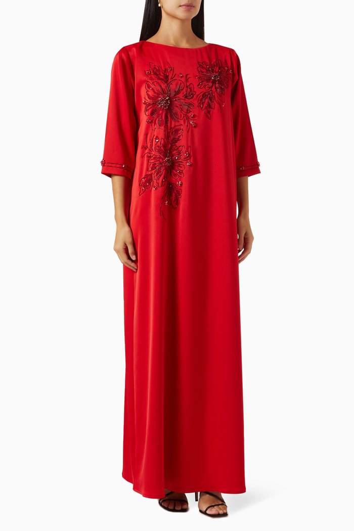 

Embellished Kaftan, Red