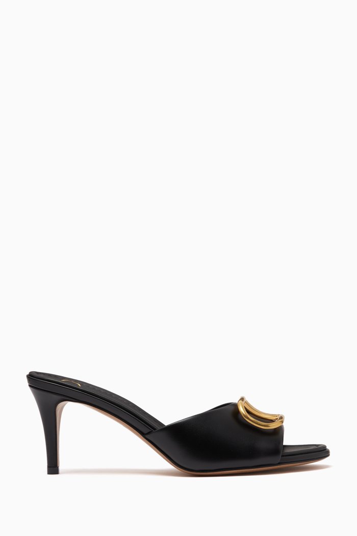 

Valentino Garavani VLOGO Signature Mules in Leather, Black