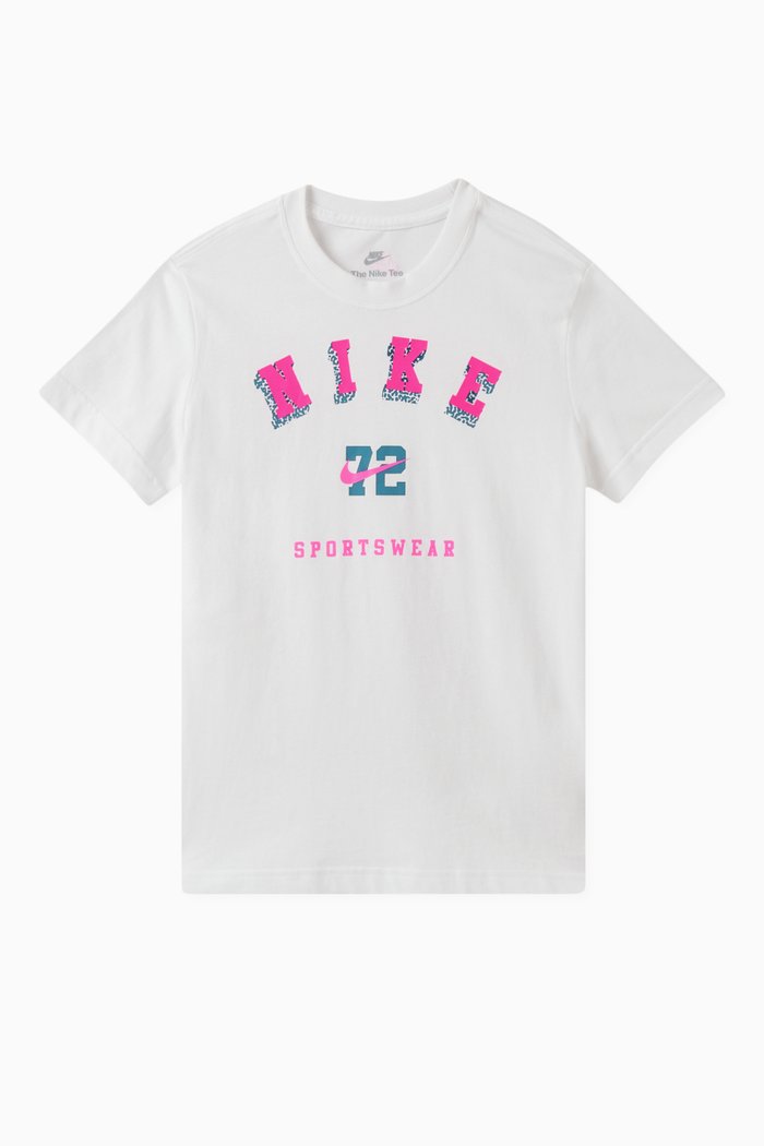 Logo Print T-shirt in Cotton, White