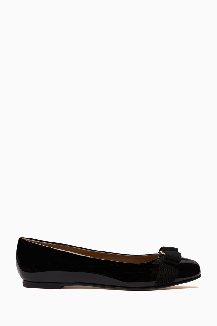 

Varina Ballet Flats in Patent Leather, Black