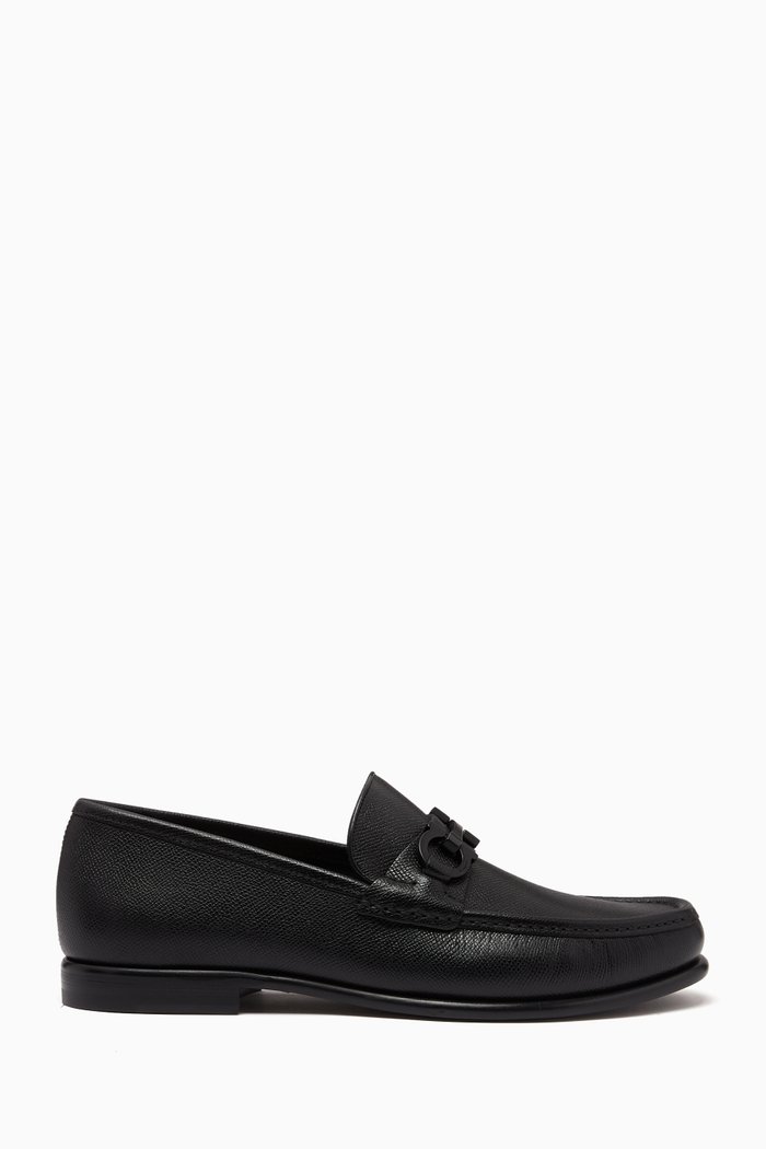 

Moccasins with Gancini Ornament in Leather, Green