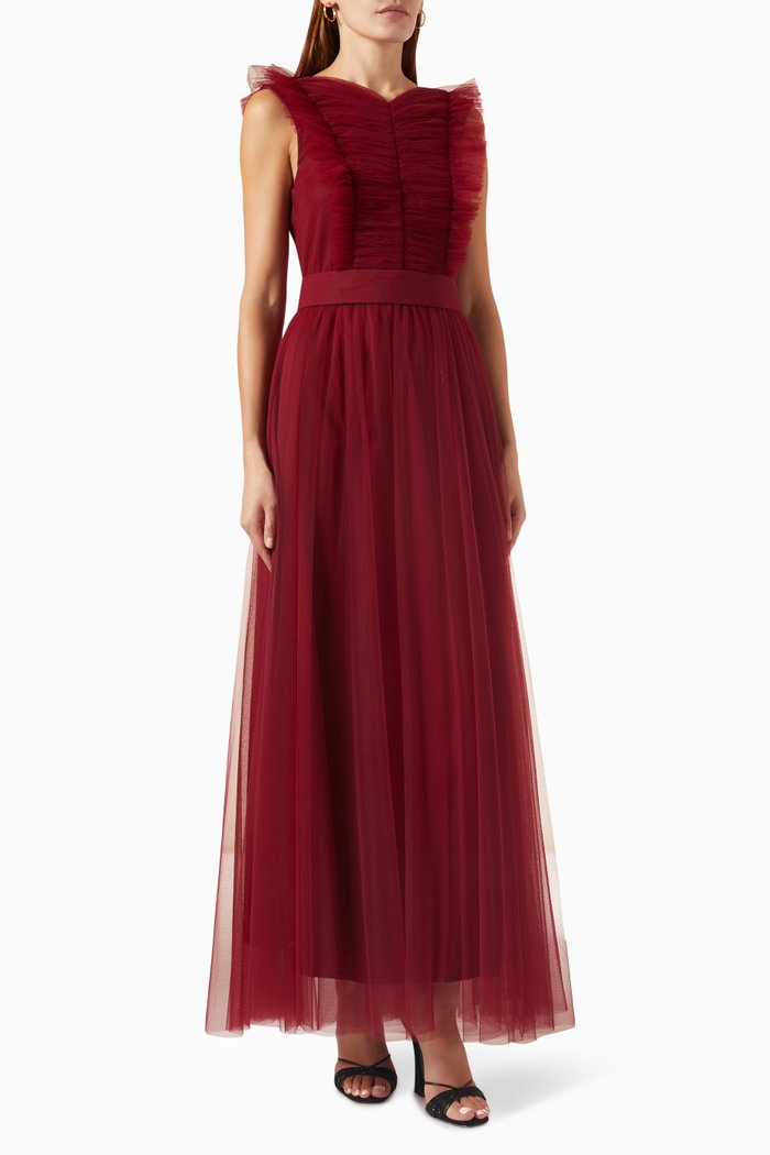 

Frilled Gown in Tulle, Red