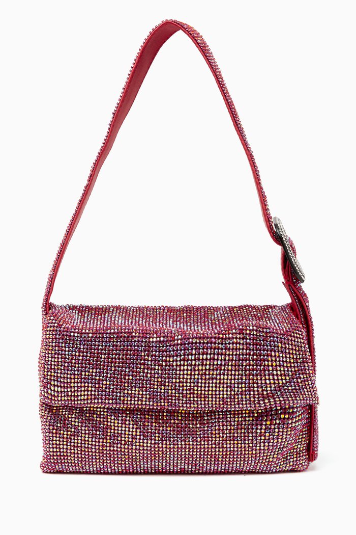 

Mini Vitty Mignon Shoulder Bag in Rhinestone Crystal Mesh, Pink