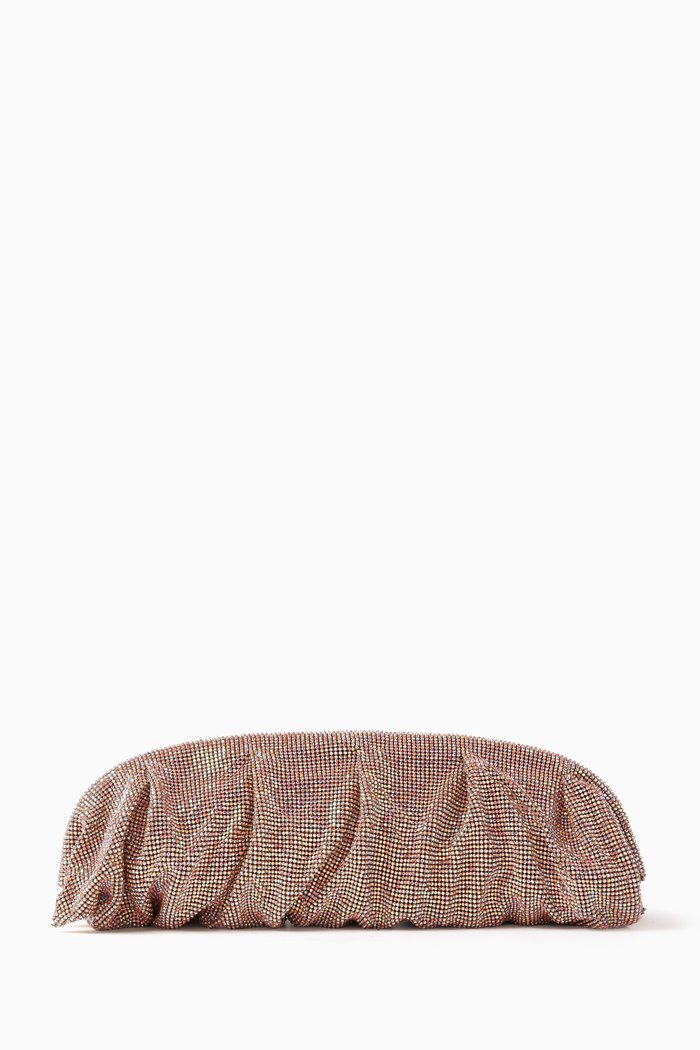 

Venus La Couchee Clutch in Crystal Mesh, Pink