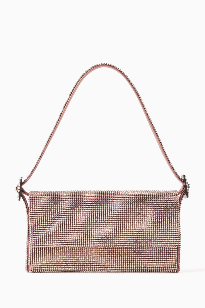 

Small Vittisimma Shoulder Bag in Crystal Mesh, Pink