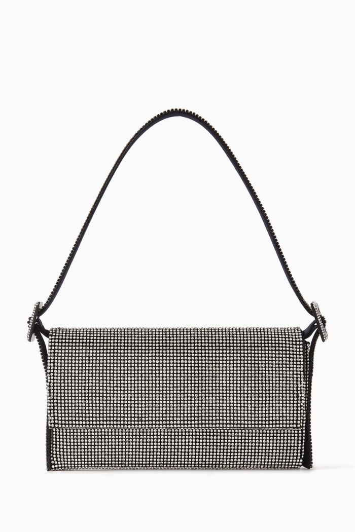 

Small Vittisimma Shoulder Bag in Crystal Mesh, Silver