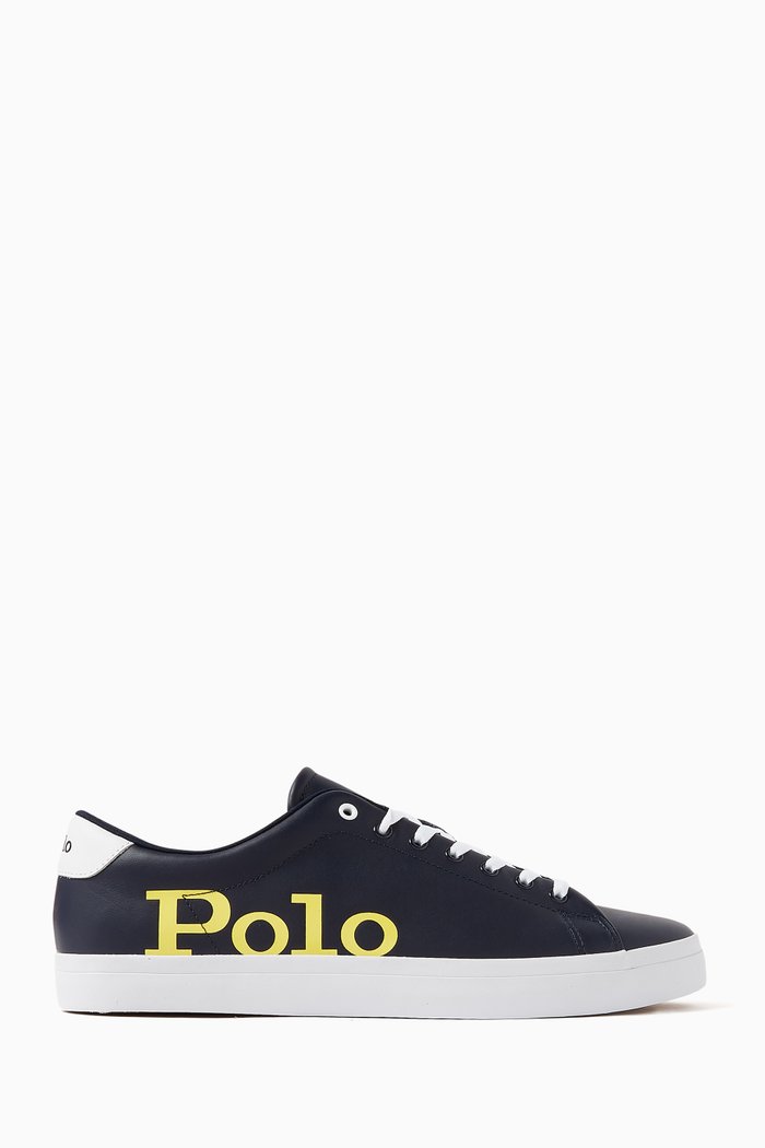 

Longwood Low-Top Sneakers in Leather, Blue