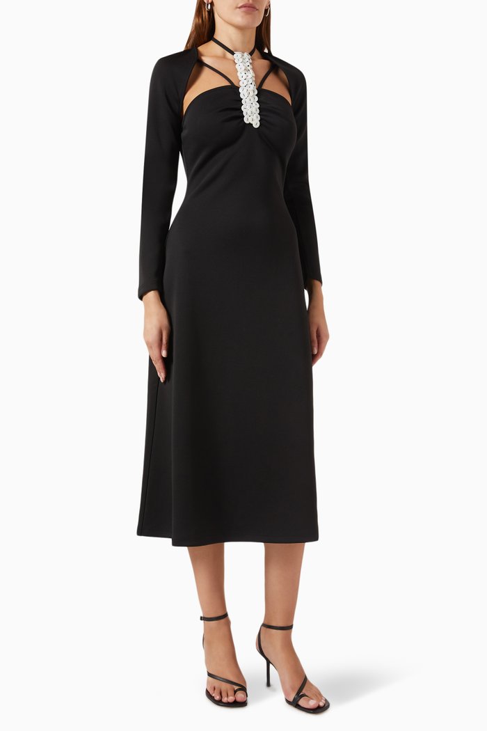 

To The End Midi Dress in Jersey, Black