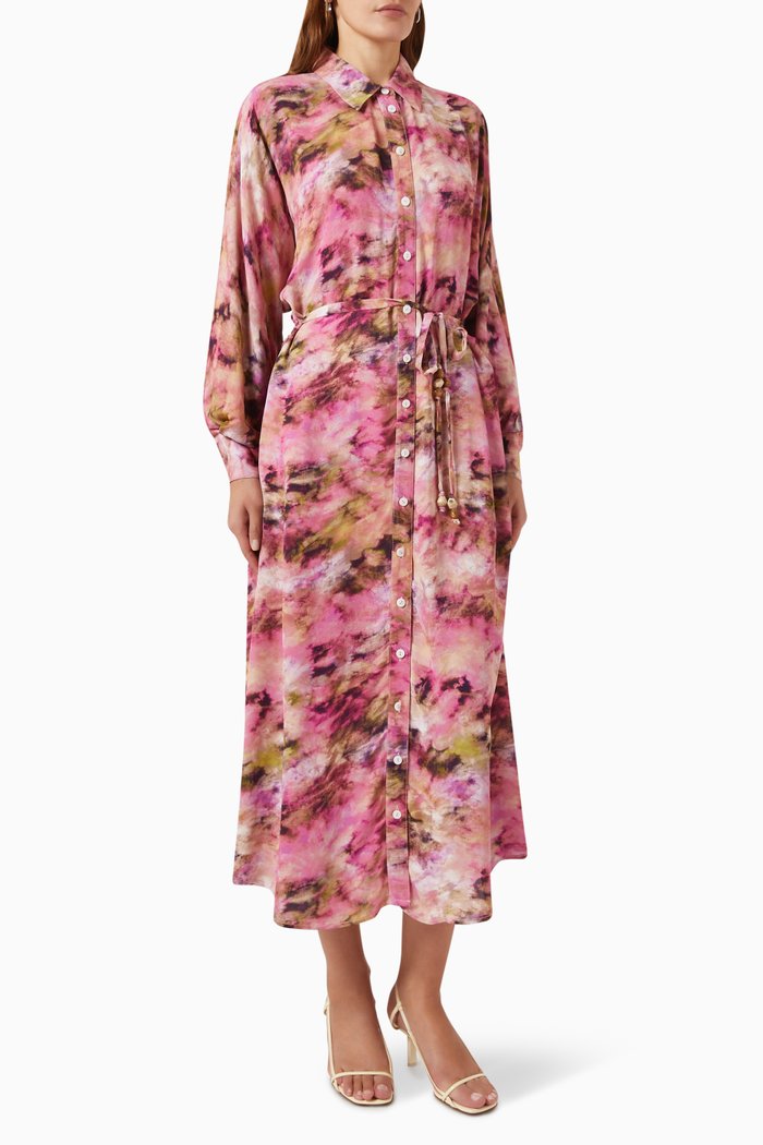

Reciprocate Maxi Shirt Dress, Multicolour