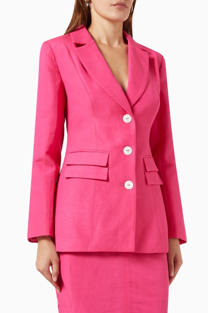 

Horizon Cut-out Back Blazer, Pink