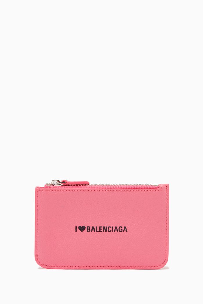 

Cash Large Long Coin & Card Holder in Calfskin, Pink
