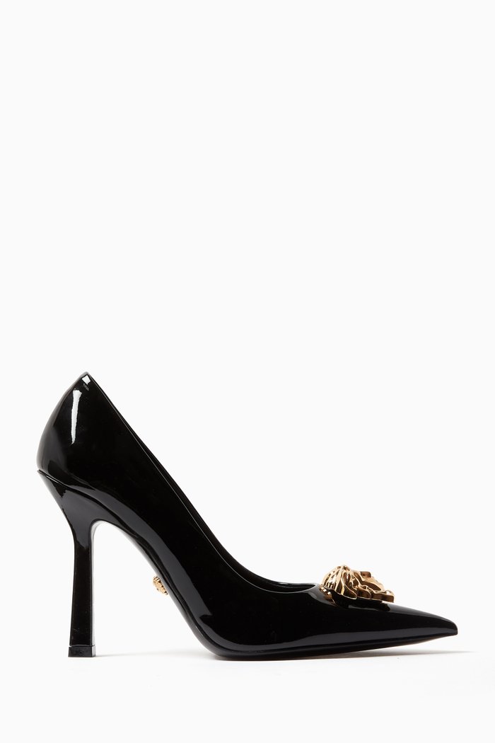 La Medusa 105 Pumps in Patent Leather, Black