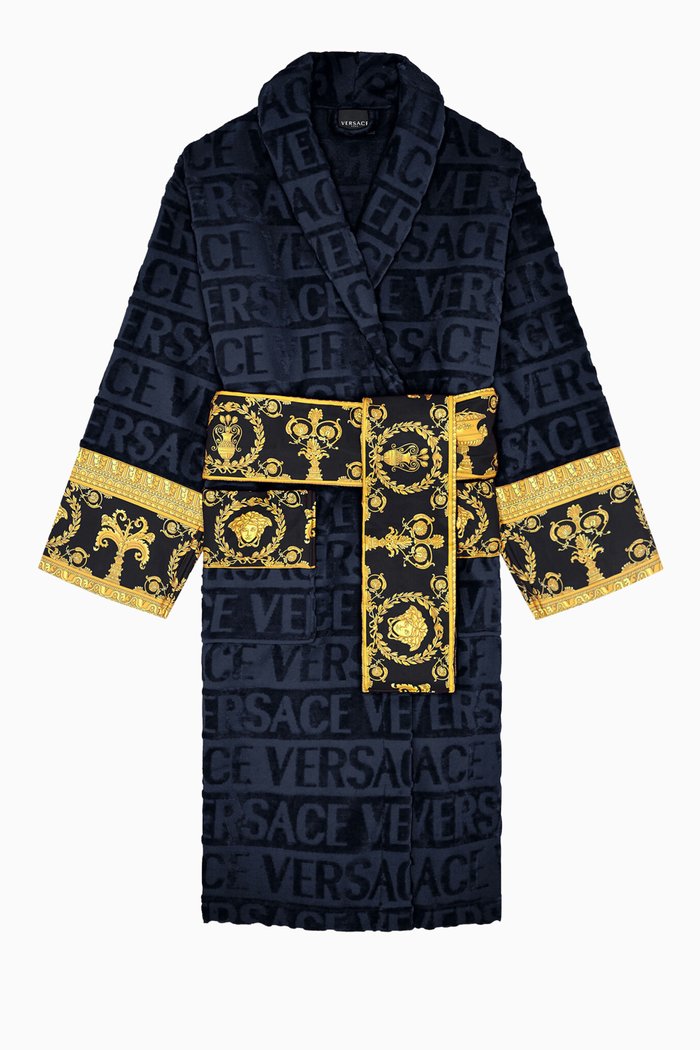 

Medusa Amplified Bathrobe in Cotton, Blue