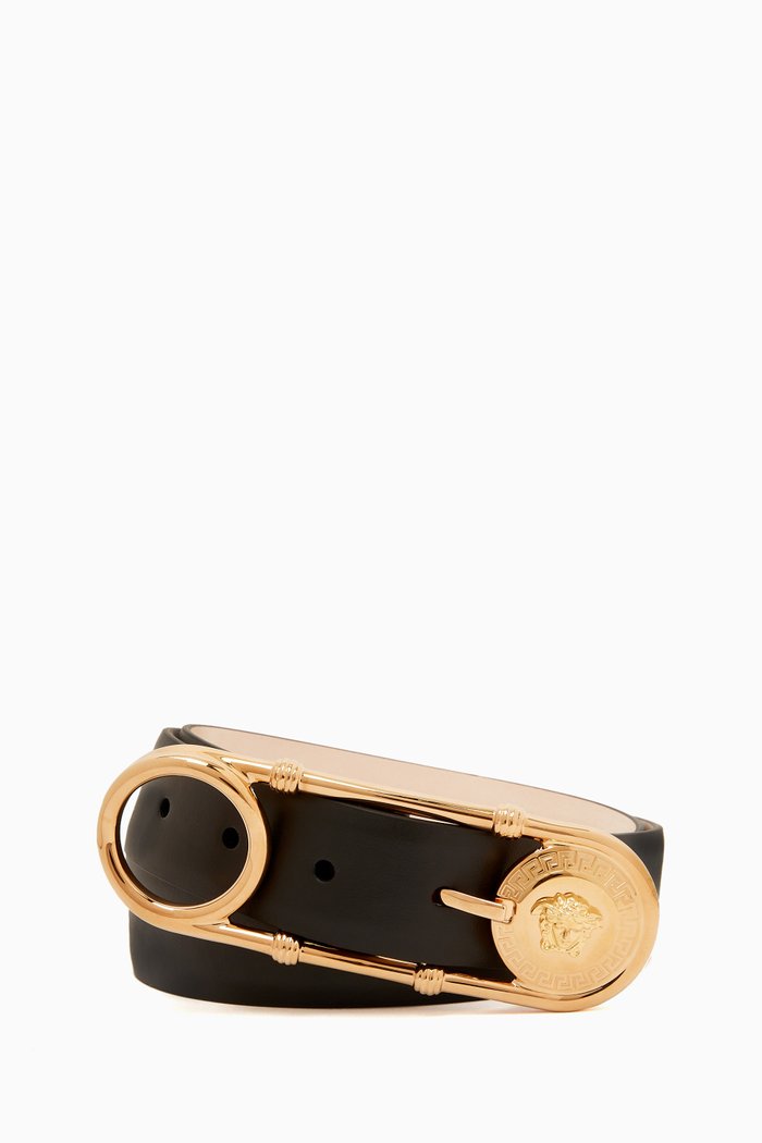 

Safety Pin Belt in Leather, Multicolour