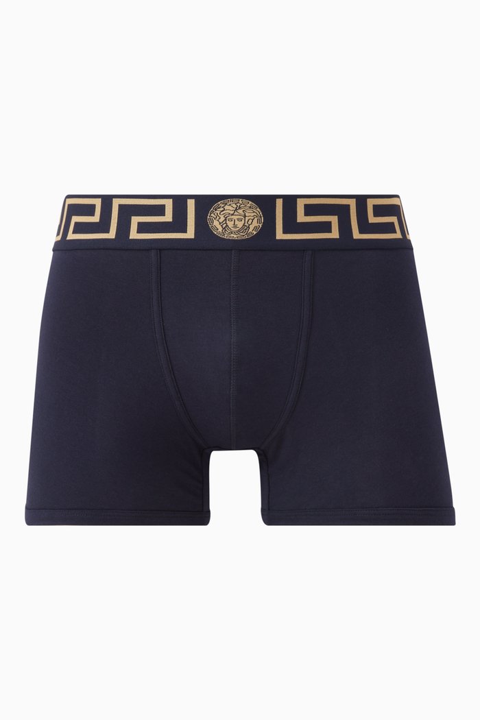 

Greca Border Boxers in Cotton, Multicolour