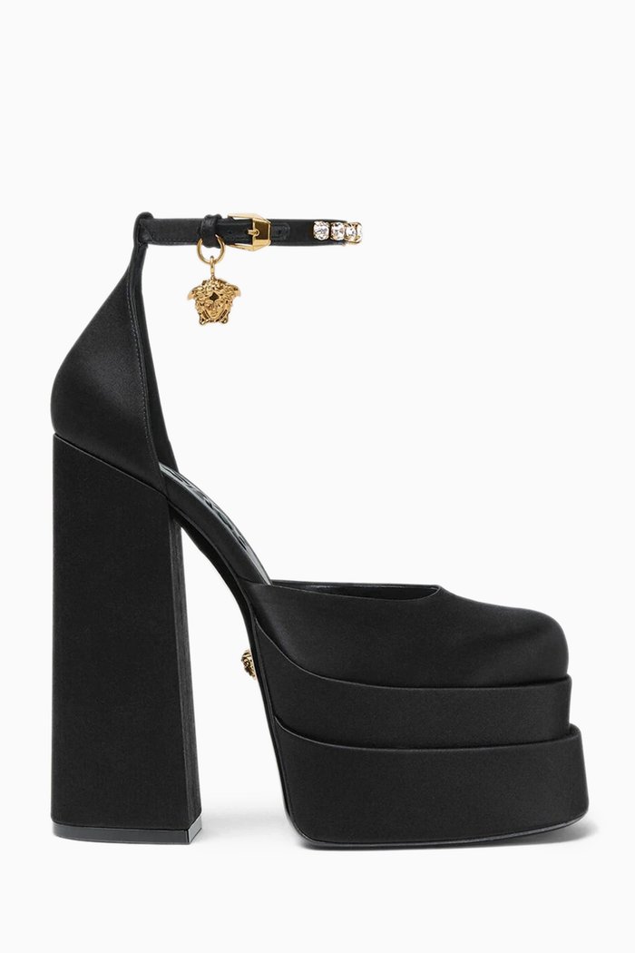 

Medusa Aevitas 155 Platform Pumps in Satin, Black