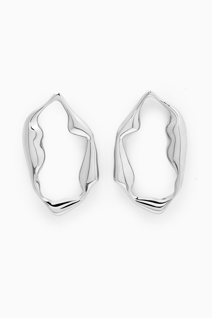 

Statement Earrings in Silver-plated Brass