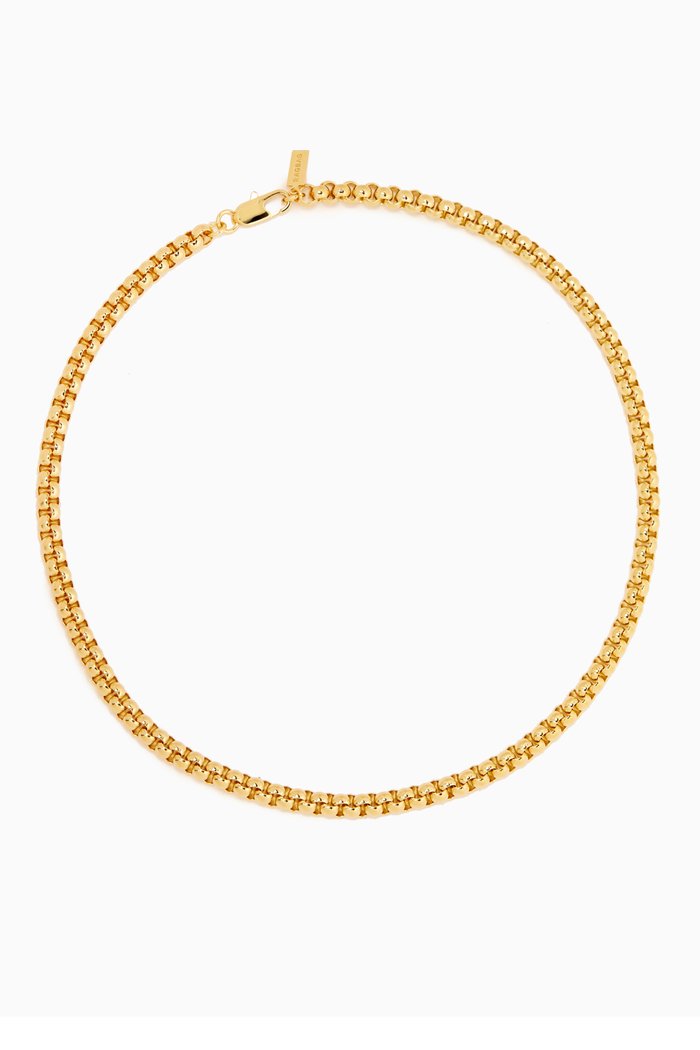 

Spherical Chain Necklace in 18kt Gold-plated Brass
