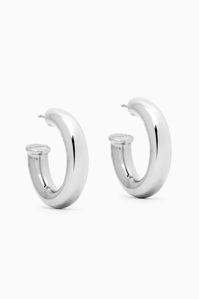Hoop Earrings in Silver-plated Brass