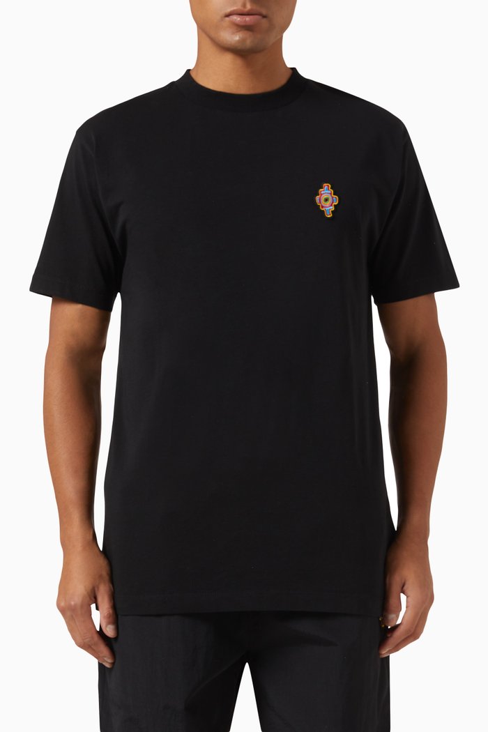 Sunset Cross T-shirt in Cotton Jersey, Black