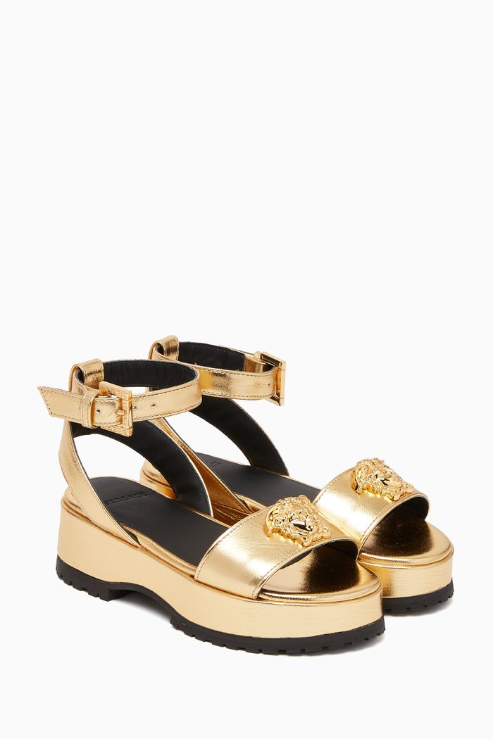 

Medusa Platform Sandals in Leather, Multicolour