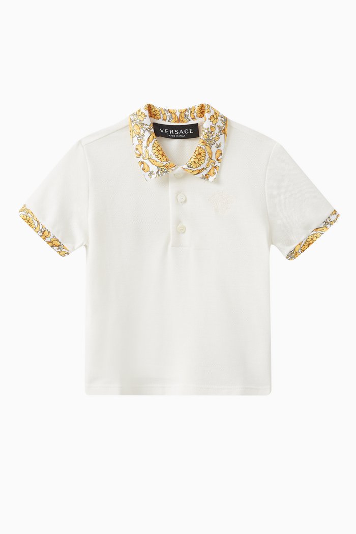 

Barocco Polo Shirt in Cotton, Multicolour