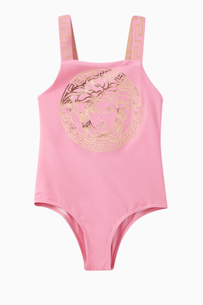 

Logo One-piece Swimsuit in Nylon-blend, Pink